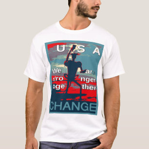 Camiseta Patriotic USA Hope Graphic Art Impressão Design