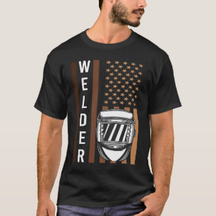 Camiseta Patriotic Welder USA Bandeira Americana Para Solda