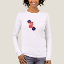 Camiseta Patriótica 4 de Julho para Mulheres Bande