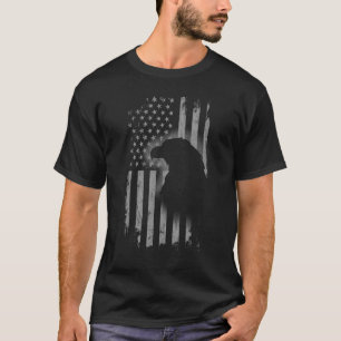 Camiseta Patriótica Águia Americana Bandeira Legal Animais