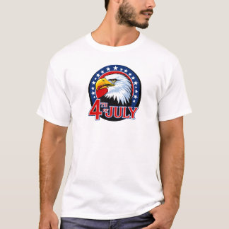 Camiseta Patriótica Águia Careca 4 de Julho