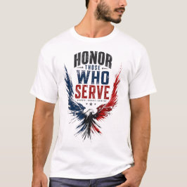 Camiseta Patriótica Águia Honra Quem Serve