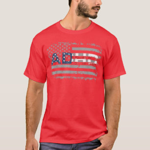 Camiseta Patriótica América Bandeira ADHD Autismo Saúde Men