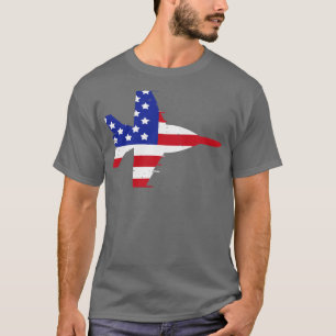 Camiseta Patriótica American Flag FA18 Super Hornet