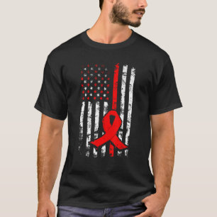 Camiseta Patriótica Americana Bandeira Vermelha da Faixa de