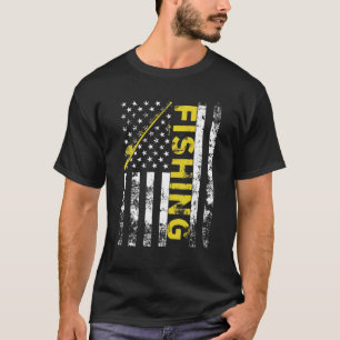 Camiseta Patriótica Americana da Pesca de Bandeira