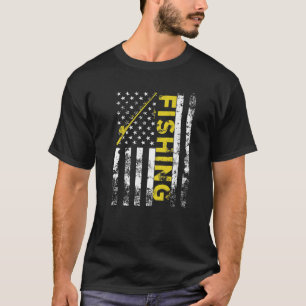 Camiseta Patriótica Americana da Pesca de Bandeira