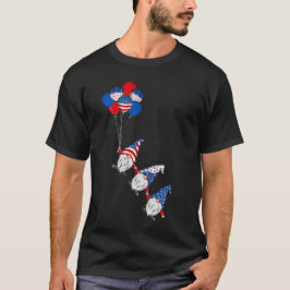 Camiseta Patriótica Americana Gnomos USA Bandeira 4 De Julh