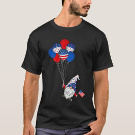 Camiseta Patriótica Americana Gnomos USA Bandeira 4 De Julh