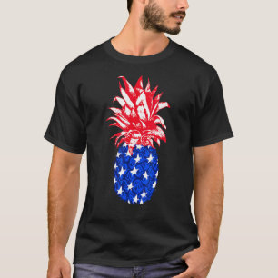 Camiseta Patriótica Americana Mulheres de Abacaxi Homens Us