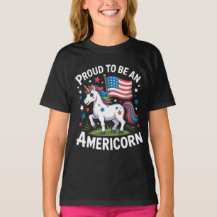 Camiseta Patriótica Americórnio Unicórnio 4 de julho Patrió