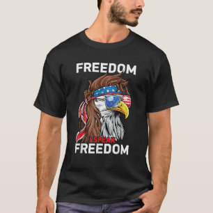 Camiseta Patriótica Bald Eagle Freedom EUA Bandeira America