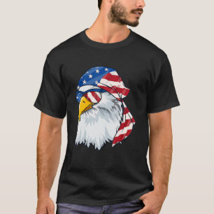 Camiseta Patriótica Bald Eagle Men 4 De Julho Americano Fla