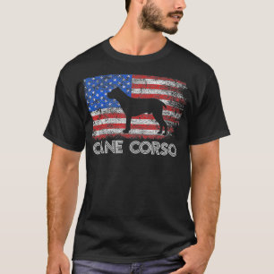 Camiseta Patriótica Cane Corso Americano Bandeira Cane Cors
