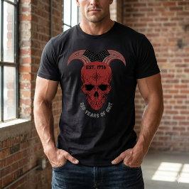 Camiseta Patriótica Caveira Vermelha 250 Anos de G