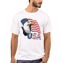 Camiseta Patriótica com Águia Americana – American