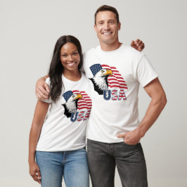 Camiseta Patriótica com Águia Americana – American