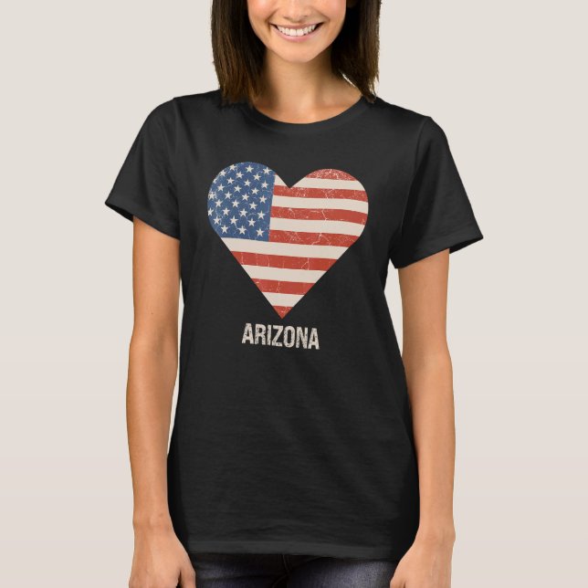 Camiseta Patriótica da Arizona 4 De Julho (Frente)