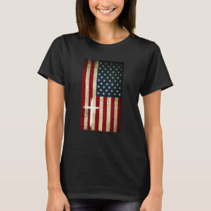 Camiseta Patriótica da Faith Cristã Cruzada dos Estados Uni