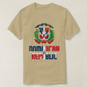 Camiseta Patriótica da República Dominicana e Casaco de Arm