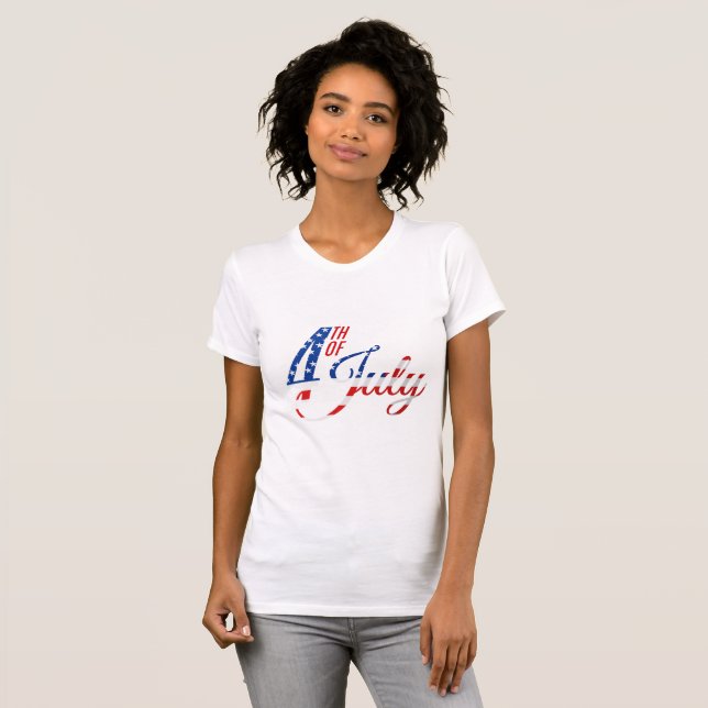 Camiseta Patriótica das Mulheres (Frente Completa)
