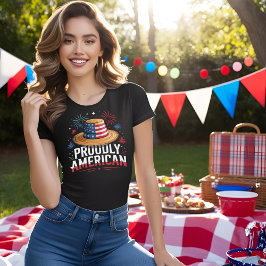 Camiseta Patriótica de 4 de julho - Orgulhosamente American