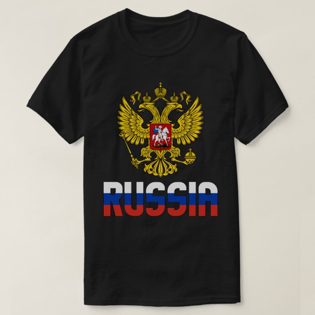Camiseta Patriótica de Bandeira e Casaco de Armas (Frente do Design)