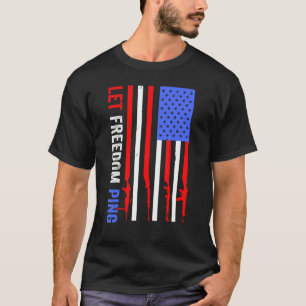 Camiseta Patriótica Deixe a Liberdade Ping Bandeira America