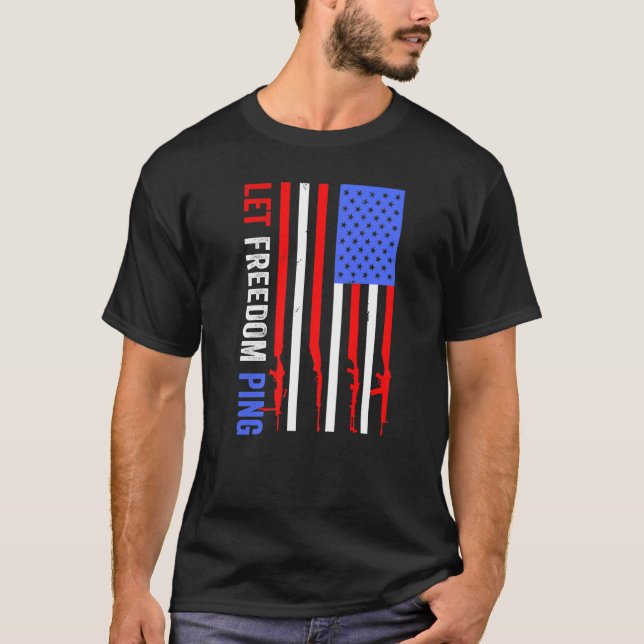 Camiseta Patriótica Deixe a Liberdade Ping Bandeira America (Frente)