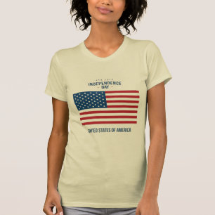 Camiseta Patriótica "Deus Abençoe os EUA" Feminina