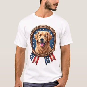 Camiseta Patriótica do Golden Retriever Legacy Med