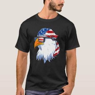 Camiseta Patriótica Eagle Mullet 4 De Julho Americano Fl