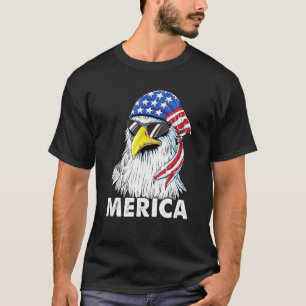 Camiseta Patriótica Eagle Mullet 4 De Julho Americano Fl