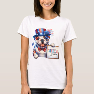 Camiseta Patriótica English Bulldog 'Merica Y'all