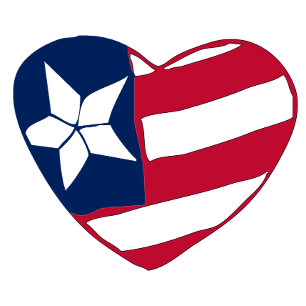 Camiseta Patriótica Heart America Coração da Ban