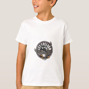 Camiseta Patriótica Let Freedom Ring Vintage American Bald