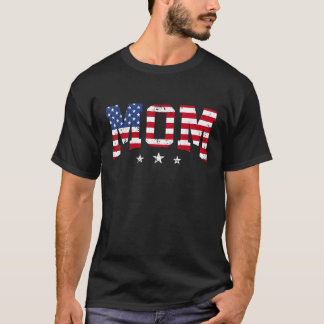 Camiseta Patriótica Mãe Mãe Dia Americana Bandeira American