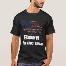 Camiseta Patriótica Mapa da Bandeira Americana 'Na