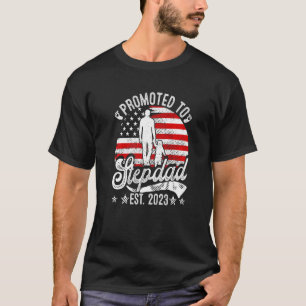Camiseta Patriótica Mens Promovida Para Stepdad Leste 2023