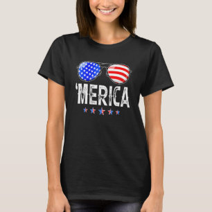 Camiseta Patriótica Merica 4 de julho Homens