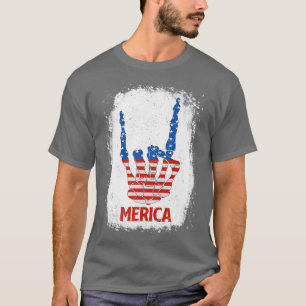 Camiseta Patriótica Merica Skeleton EUA Bandeira Americana