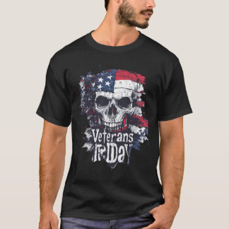 Camiseta Patriótica Militar Grunge