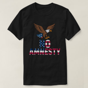 Camiseta Patriótica No Amnesty Bold Eagle – U