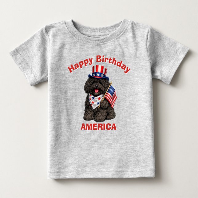 Camiseta Patriótica para Cachorro Puli (2a)  (Frente)