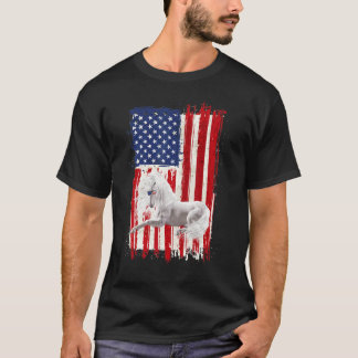 Camiseta Patriótica Patriótica do Unicórnio Americano Pet 4
