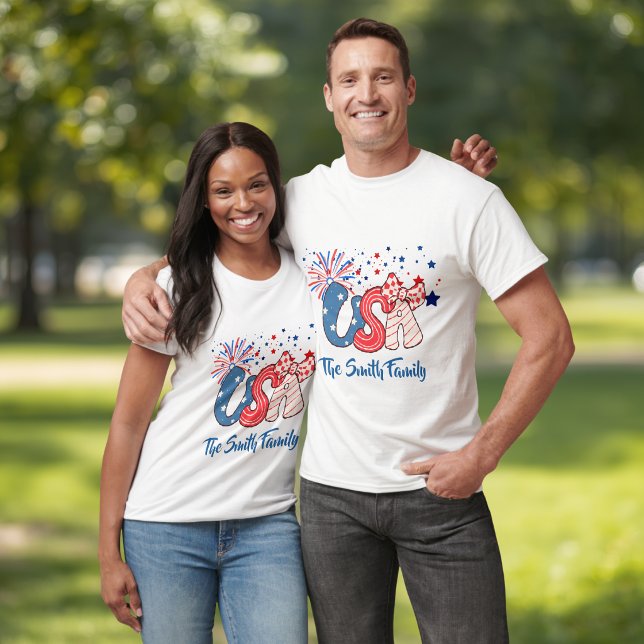 Camiseta Patriótica Personalizada dos EUA (Criador carregado)