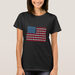 Camiseta Patriótica Pig America Bandeira 4 De Julho