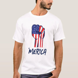 Camiseta Patriótica Punho Erguido | Orgulho EUA Gr