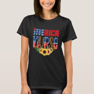 Camiseta Patriótica Rn Lpn Cna American Flag 4 julho 4th en