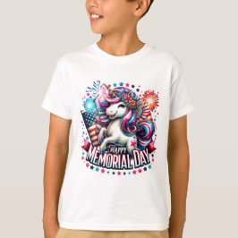 Camiseta Patriótica Unicorn Kids